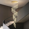 Staircase Chandelier Lighting Crystal Living Room Pendant Light Bar Ceiling Lamp