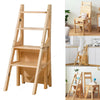 Folding Step Ladder Chair 4 Tier Multifunctional Plant Stand Ladder Stool Shelf - Image 1