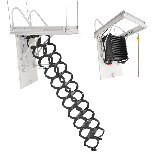Electirc Attic Ladder Aluminum Folding 80*110 cm 9.4Ft With Remote Loft Stairs