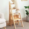 Folding Step Ladder Chair 4 Tier Multifunctional Plant Stand Ladder Stool Shelf - Image 5