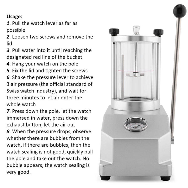 Watch Waterproof Tester Tool 6 2 Watches Case Resistance Pressure Test Machine