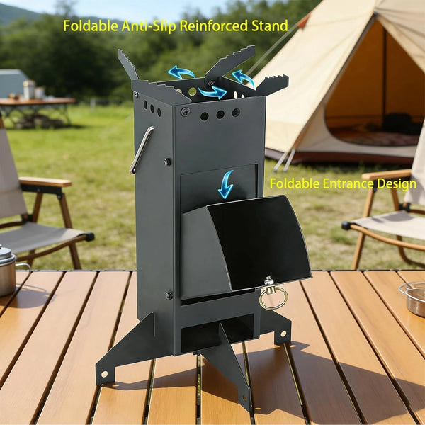 Rocket Stove Portable Wood Stove Fire Camping Stove for Outdoor Cooking Camping - Image 3