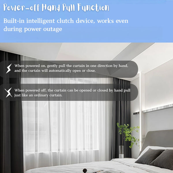 4.2M Electric Curtain Track Smart Multi-Control Low-Noise 33dB Double Open