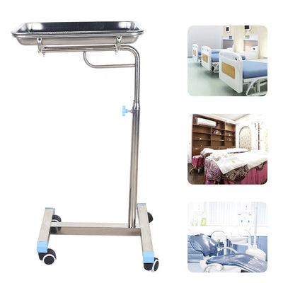 Mayo Tray Stainless Steel Salon Trolley Surgical Medical Instrument Rolling Cart