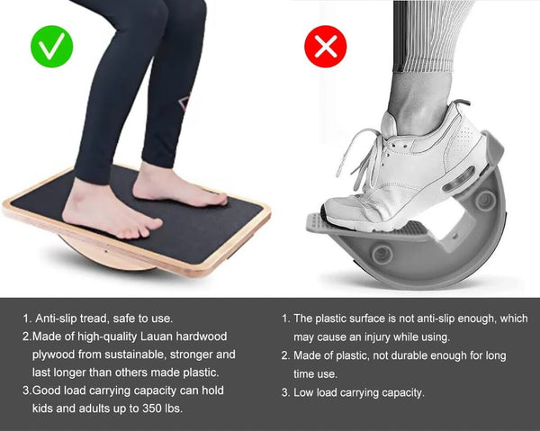 Non-Slip Wooden Slant Board Incline Balance Board Calf Stretcher Gym Exercise