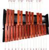 25 Note Xylophone Professional Wooden Glockenspiel Xylophone with Pair Mallet