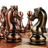 Upscale Metal Chess Set Foldable Wooden Chess Board Zinc Alloy Chess Pieces
