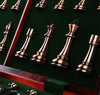 Upscale Metal Chess Set Foldable Wooden Chess Board Zinc Alloy Chess Pieces