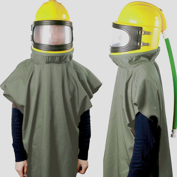 Sandblasting Helmet Sand Blasting Hood Cape for Sandblasting Welding Cutting